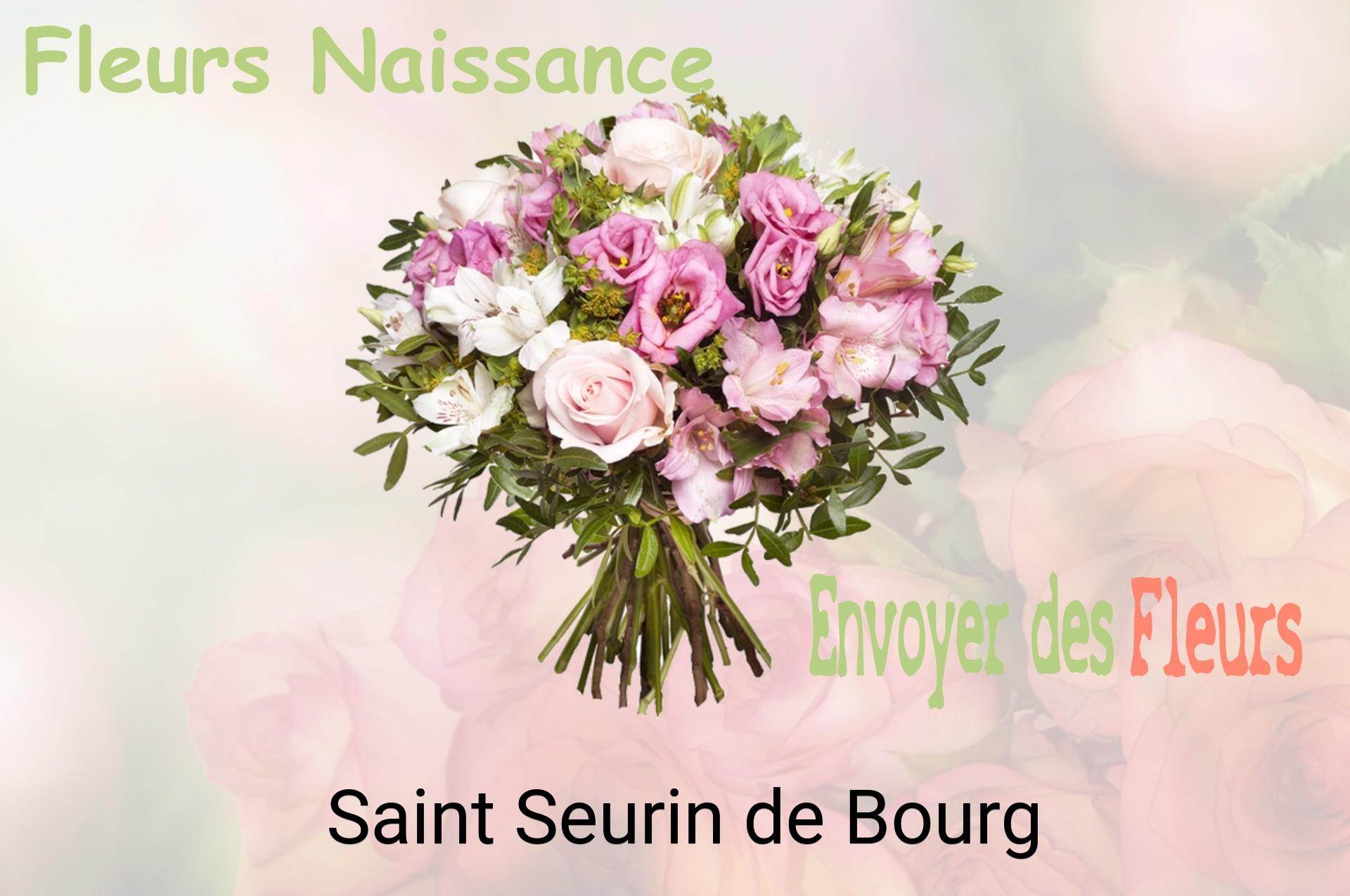 Bouquet de fleurs de naissance livré à Saint-Seurin-de-Bourg