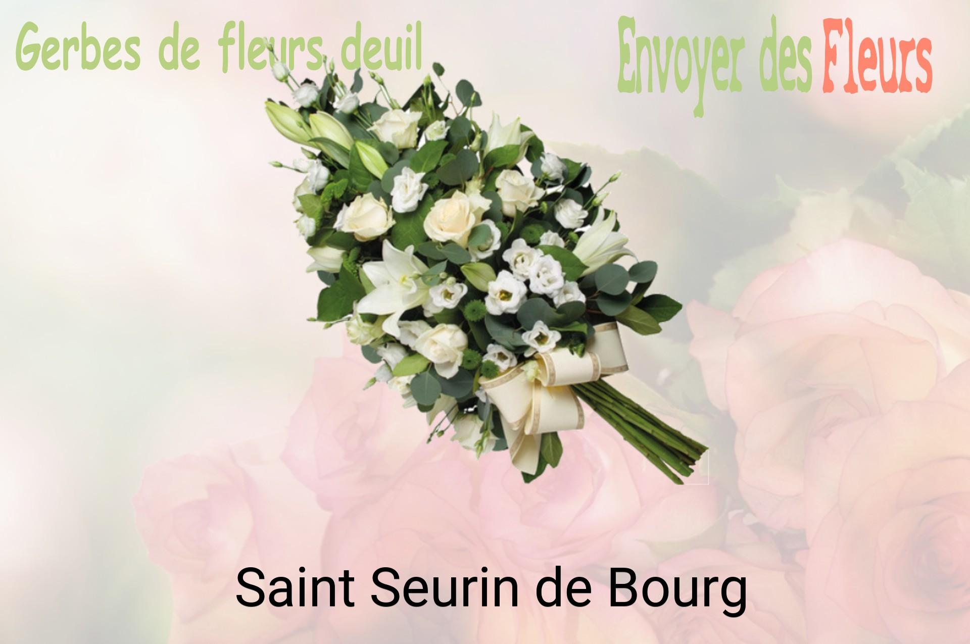 Gerbe de fleurs de deuil livrée à Saint-Seurin-de-Bourg